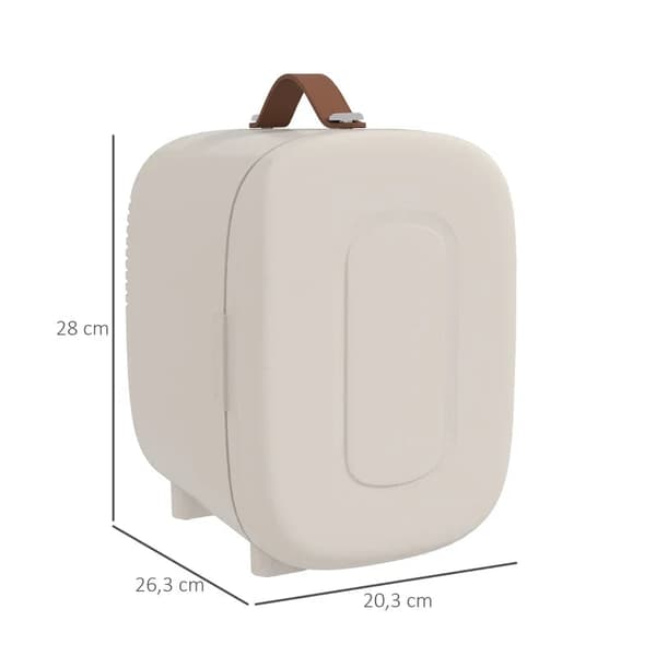 Rootz køkkenmaskiner - Bærbar adapter - Skønhedskøleskab - 4 L Kapacitet - Bakke - Cremehvid - 20,3 X 26,3 X 28 Cm