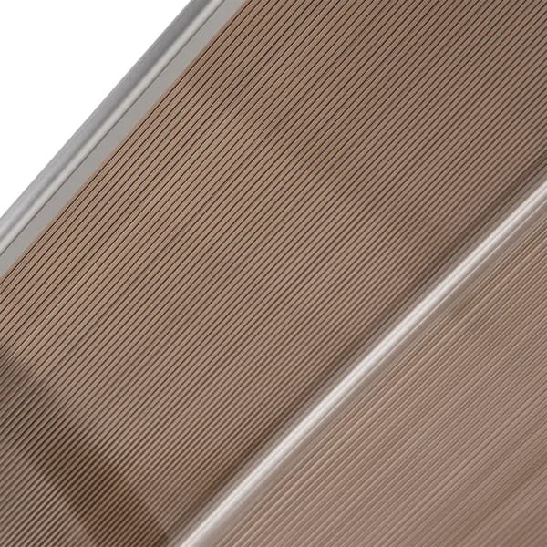 Rootz Canopy - UV-bestandig - Vandafvisende - PC-ark - Polypropylen og aluminium - Brun - 75 x 195 x 23 cm