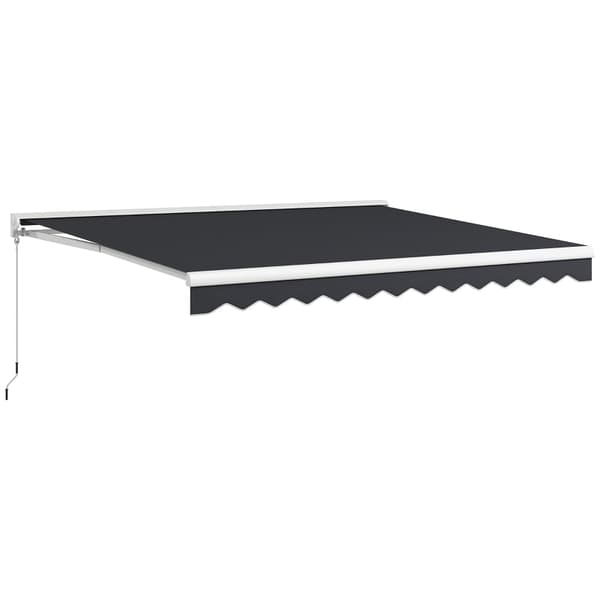Rootz markiisi - Sähköinen - Manuaalinen jatkettava - Seinäkiinnikkeet - Täysi kasetti - Kaukosäädin - Alumiinirunko - Polyesteri - Harmaa - 395L x 30