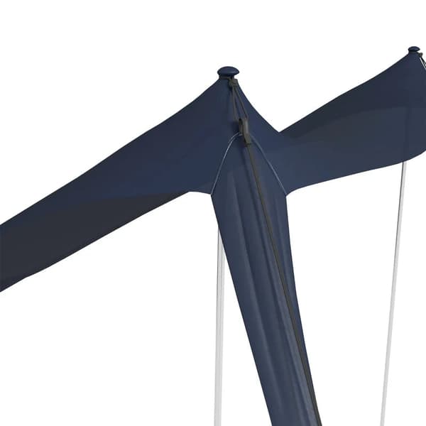 Rootz Solskydd - Takmarkis - Väderbeständig - Spade - Markspikar - Bärväska - Uv-skydd - Polyester Ammoniaktyg - Stål - Blå - 215L x 200W x 200Hcm