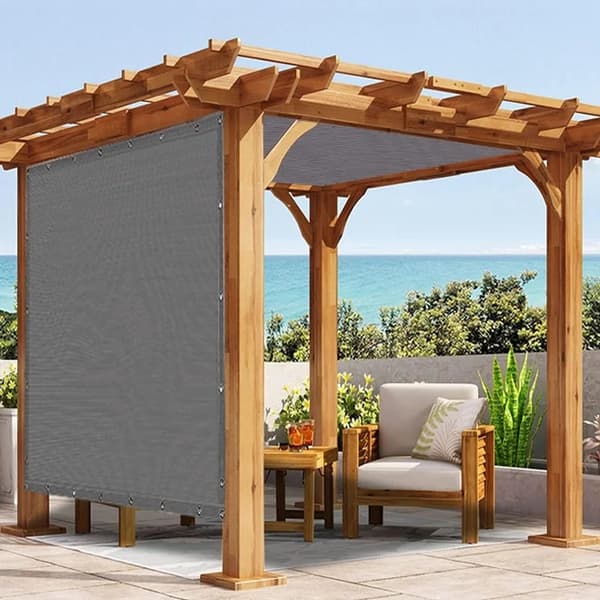 Solsejl Net, 95% Skygge, UV Blokering, Beige, 1,5mx6m