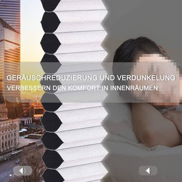 Rootz dubbla plisserade persienner av honeycomb - Sekretessrullgardiner - Isolerande fönsterbeklädnader - Ljusblockerande - Energisparande - Enkel ins