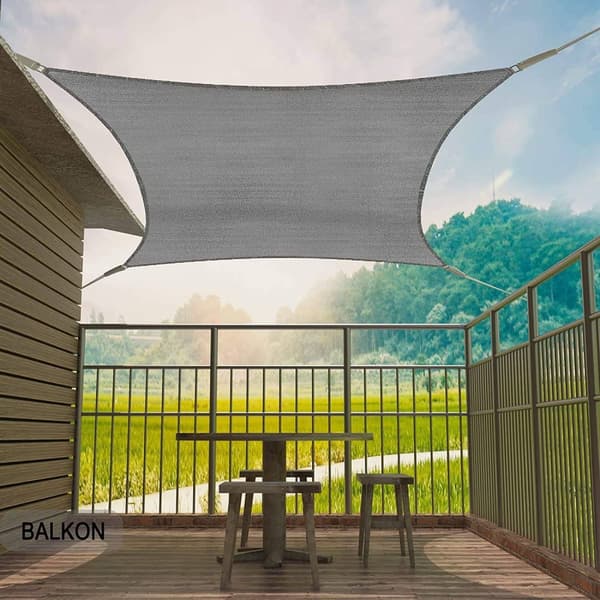 Rootz HDPE Sun Sail - Shade Segel - Solskydd Canopy - UV-skyddande - Hållbar - Enkel installation - Olika storlekar