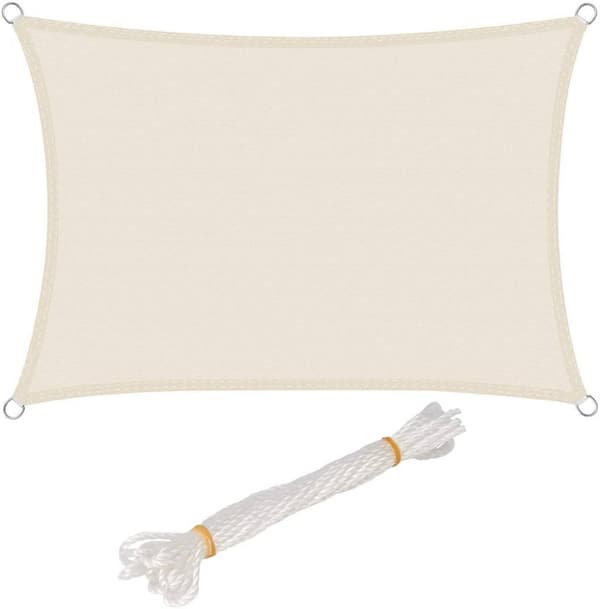 Rootz Premium Sun Sail - Skuggsegel - UV-skyddstak - 93 % UV-block - Vattenavvisande - Rivbeständig - Enkel installation - 4m x 5m