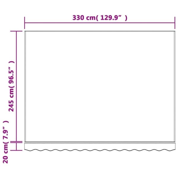 vidaXL markisedug 3,5x2,5 m stribet flerfarvet
