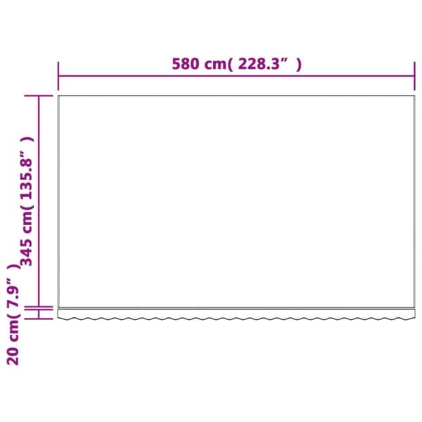 vidaXL Vaihtokangas markiisiin monivärinen raidallinen 6x3,5 m