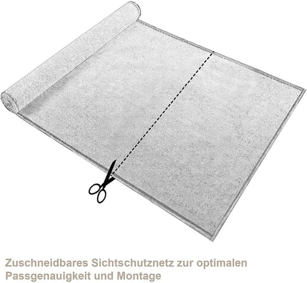 Rootzin tenniskentän yksityisyyssuoja - Aidasuoja - HDPE-este - Parannettu yksityisyys - Poikkeuksellinen kestävyys - UV- ja säänkestävä - 1,5 m x 20