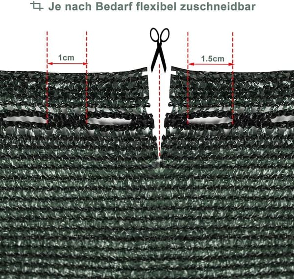 Rootz HDPE Knit Privacy Fence Screen - Skyddsskärm - Utomhusbarriär - Hållbar och rivtålig - UV- och kylskydd - Vind- och dammskydd - Flera storlekar
