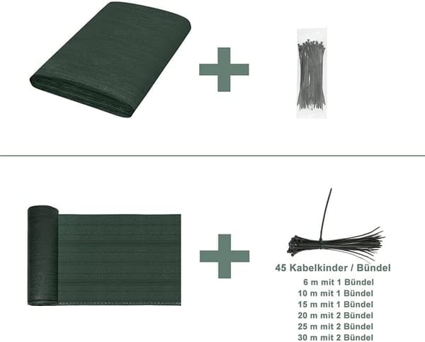Rootz HDPE Knit Privacy Fence Screen - Skyddsskärm - Utomhusbarriär - Hållbar och rivtålig - UV- och kylskydd - Vind- och dammskydd - Flera storlekar