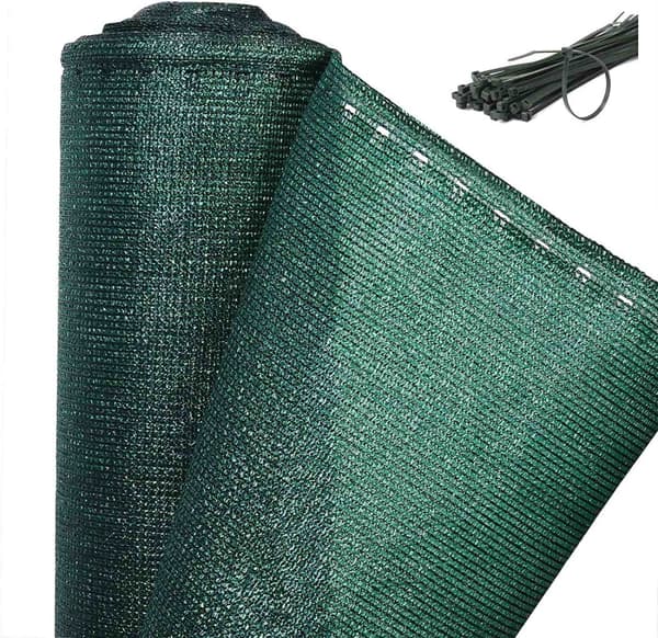 Rootz HDPE Knit Privacy Fence Screen - Skyddsskärm - Utomhusbarriär - Hållbar och rivtålig - UV- och kylskydd - Vind- och dammskydd - Flera storlekar