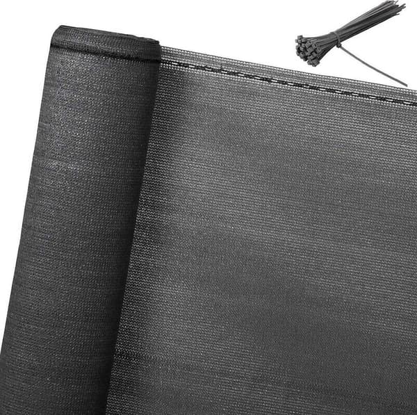 Rootz HDPE Knit Privacy Fence Screen - Skyggeskærm - Udendørs barriere - UV-beskyttelse - Rivebestandig - Vind- og støvblok - Flere størrelser (1m-2m