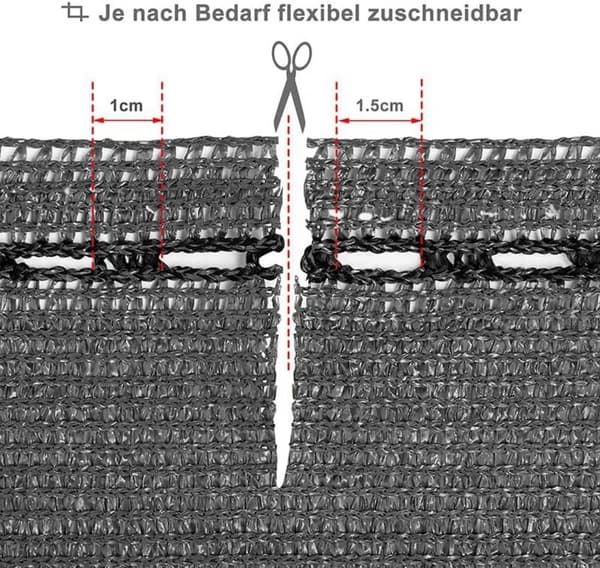 Rootz HDPE Knit Privacy Fence Screen - Suojanäyttö - Ulkosuoja - UV- ja repeytymiskestävä - Parantaa yksityisyyttä - Helppo asennus - Useita kokoja (1