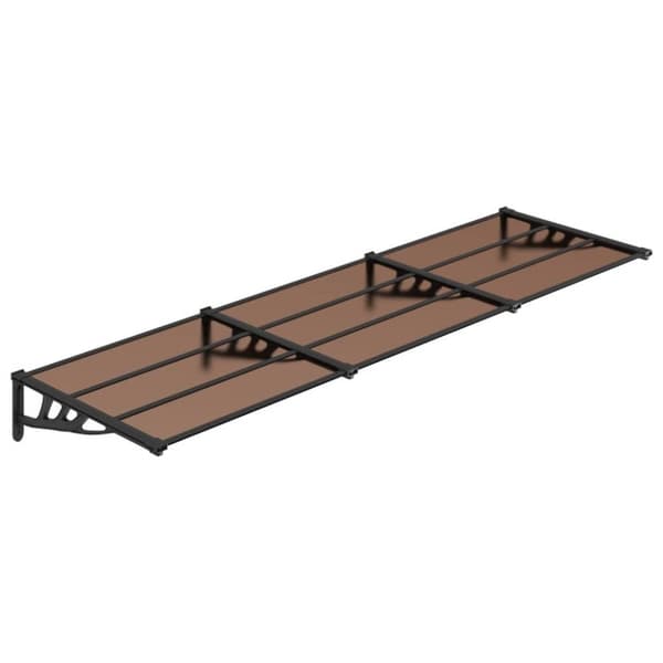 vidaXL Entrétak svart 297,5x90 cm polykarbonat -  Markiser