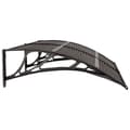 Miniatyrbillede 5 af 7: vidaXL dørbaldakin 150x75 cm polycarbonat sort -  Markiser