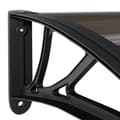 Miniatyrbillede 6 af 7: vidaXL dørbaldakin 150x75 cm polycarbonat sort -  Markiser