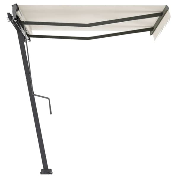 vidaXL Vapaasti seisova sisäänkelattava markiisi 300x250cm kerma - Markiisit