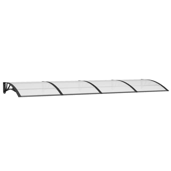vidaXL dørbaldakin 350x100 cm polycarbonat sort -  Markiser