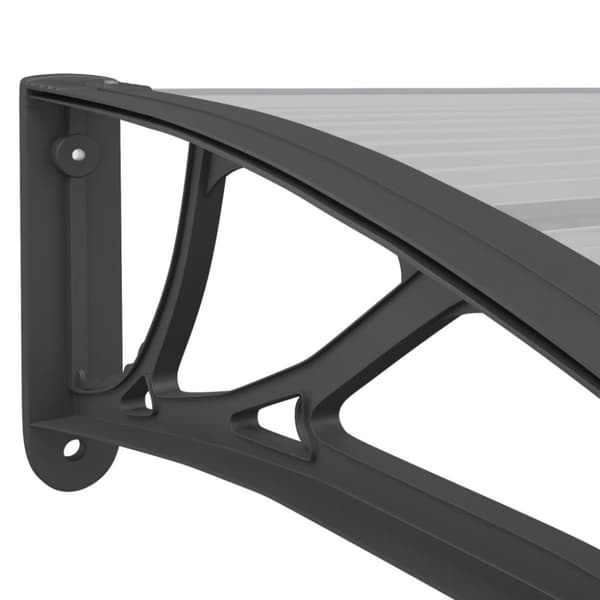 vidaXL dørbaldakin 350x100 cm polycarbonat sort -  Markiser