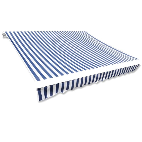 vidaXL Markisduk blå & vit 500x300 cm - Markiser