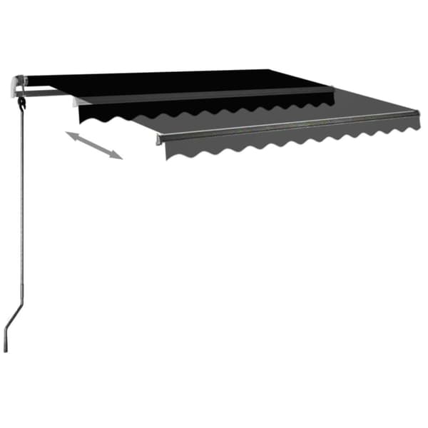 vidaXL Vapaasti seisova sisäänkelattava markiisi 350x250cm antrasiitti - Markiisit
