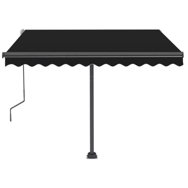 vidaXL Vapaasti seisova sisäänkelattava markiisi 350x250cm antrasiitti - Markiisit