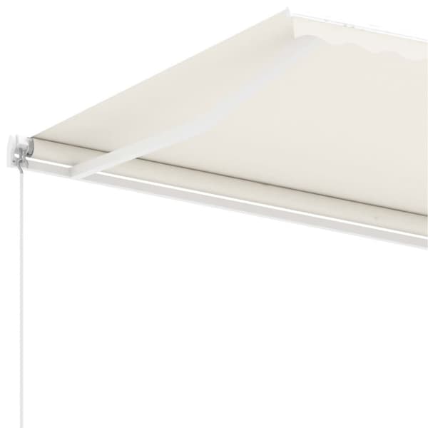 vidaXL fritstående markise 400x350 cm manuel betjening cremefarvet - Markiser