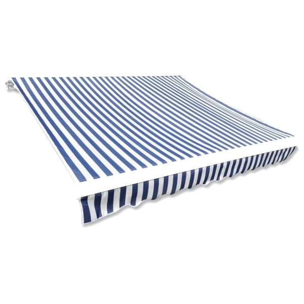 vidaXL markisedug 350x250 cm blå og hvid -  Markiser