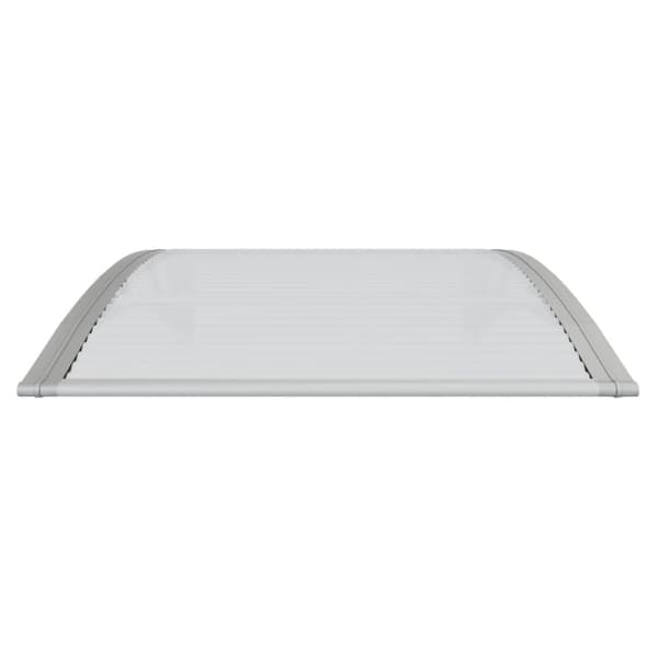 vidaXL Entrétak grå och transparent 100x75 cm polykarbonat - Markiser
