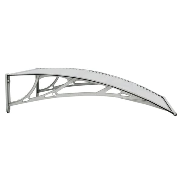 vidaXL Entrétak grå och transparent 100x75 cm polykarbonat -  Markiser
