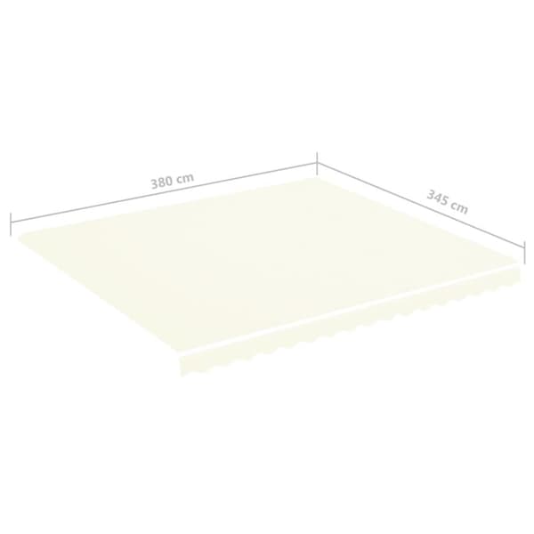 vidaXL Markisväv gräddvit 4x3,5 m -  Markiser