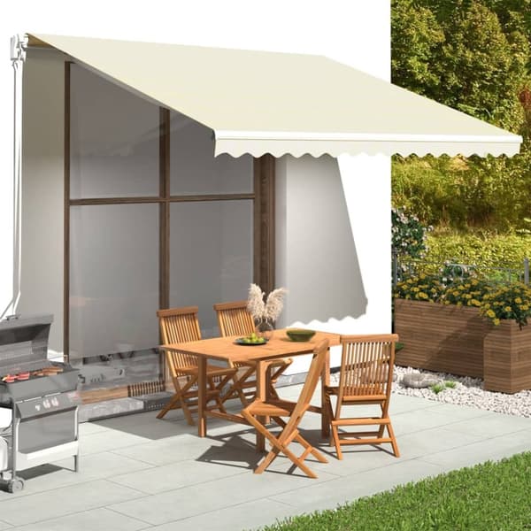vidaXL Markisväv gräddvit 4x3,5 m -  Markiser