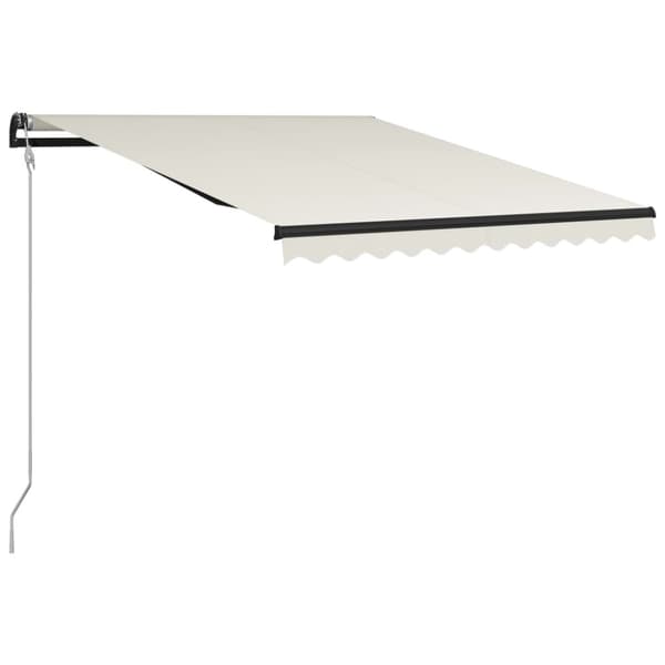 vidaXL Automaattisesti sisäänkelattava markiisi 300x250 cm kerma - Markiisit