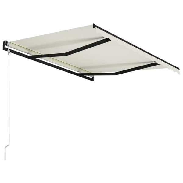 vidaXL Automaattisesti sisäänkelattava markiisi 300x250 cm kerma - Markiisit