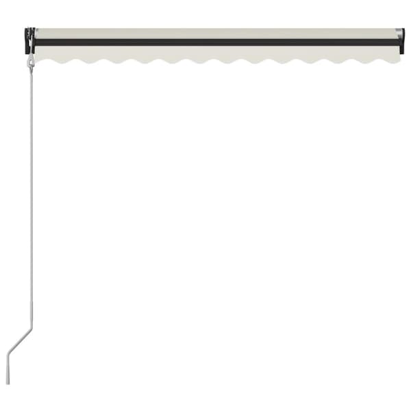 vidaXL Automaattisesti sisäänkelattava markiisi 300x250 cm kerma - Markiisit