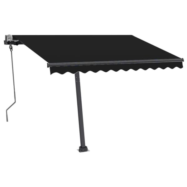 vidaXL Käsin sisäänkelattava markiisi LEDillä 300x250 cm antrasiitti -  Markiisit
