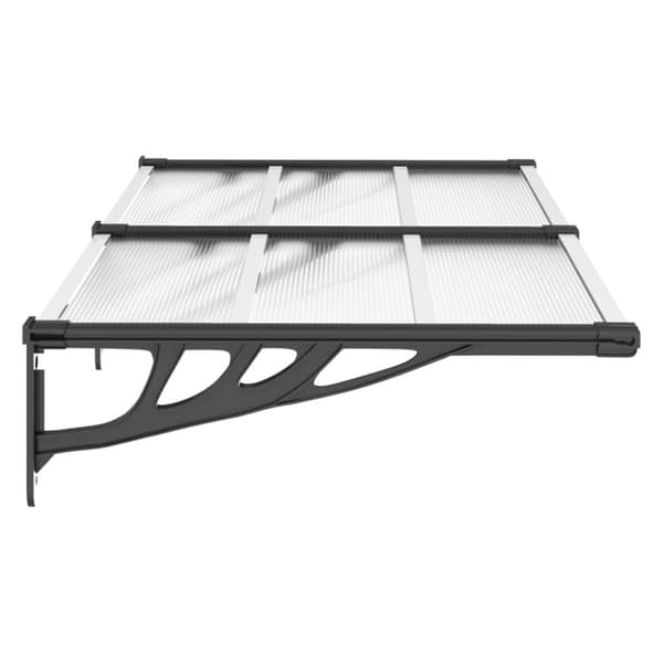 vidaXL dørbaldakin 152,5x90 cm polycarbonat sort og transparent -  Markiser