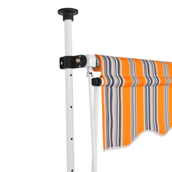 vidaXL Sisäänkelattava markiisi 100 cm sinikeltaiset raidat -  Markiisit