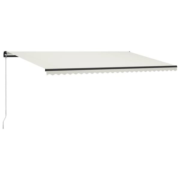 vidaXL Käsin sisäänkelattava markiisi LEDillä 600x300 cm kerma - Markiisit