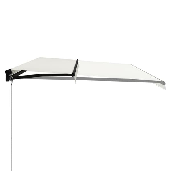 vidaXL Käsin sisäänkelattava markiisi LEDillä 600x300 cm kerma -  Markiisit
