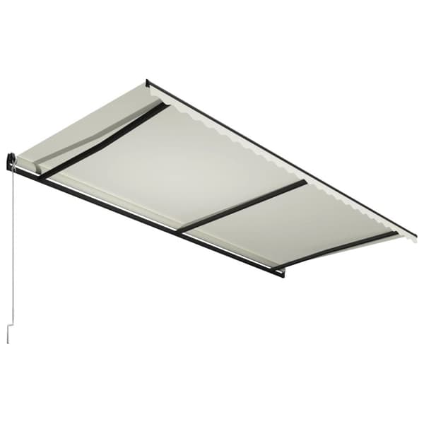 vidaXL Manuaalisesti sisäänkelattava markiisi 600x300 cm kerma -  Markiisit