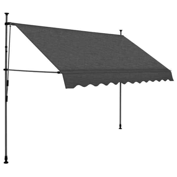 vidaXL Sisäänkelattava markiisi LED-valoilla 250 cm antrasiitti -  Markiisit