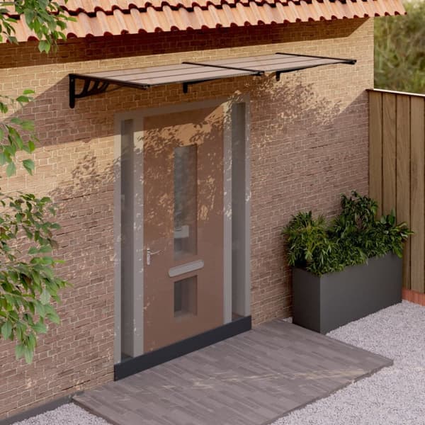 vidaXL dørbaldakin 239x90 cm polycarbonat sort -  Markiser