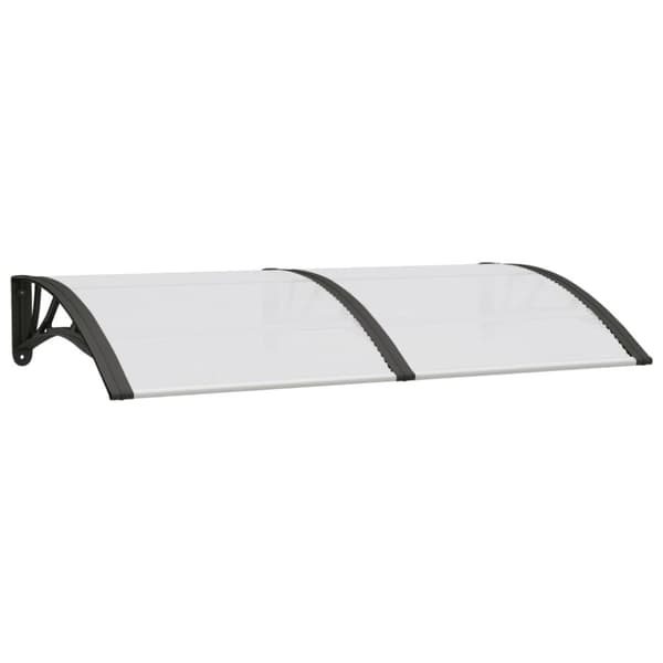 vidaXL dørbaldakin 150x75 cm polycarbonat sort og transparent -  Markiser
