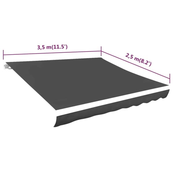 vidaXL Markiisikangas antrasiitti 350x250 cm -  Markiisit