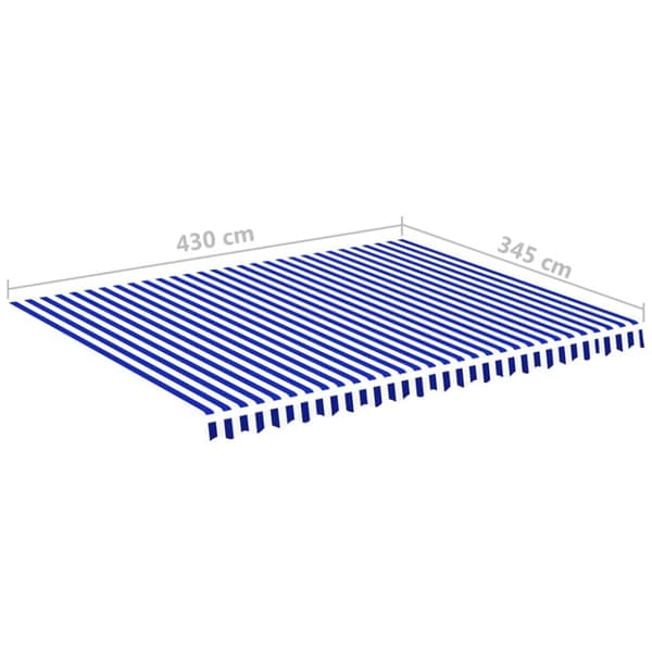 vidaXL Markisväv blå och vit 4,5x3,5 m - Markiser