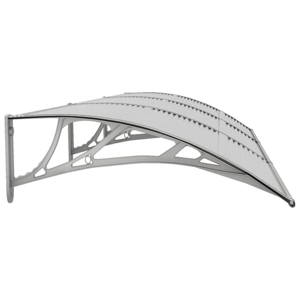 vidaXL dørbaldakin 300x75 cm polycarbonat grå -  Markiser