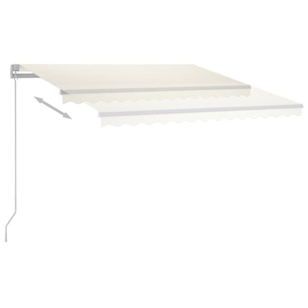 vidaXL Vapaasti seisova sisäänkelattava markiisi 300x250 cm kerma -  Markiisit