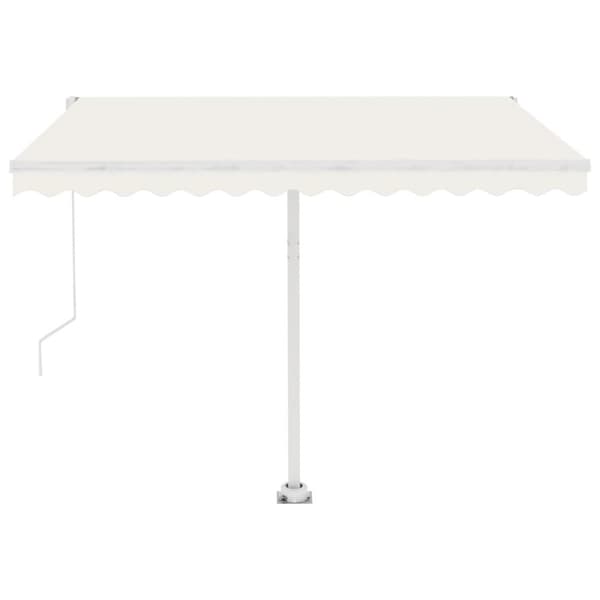 vidaXL Vapaasti seisova sisäänkelattava markiisi 300x250 cm kerma - Markiisit