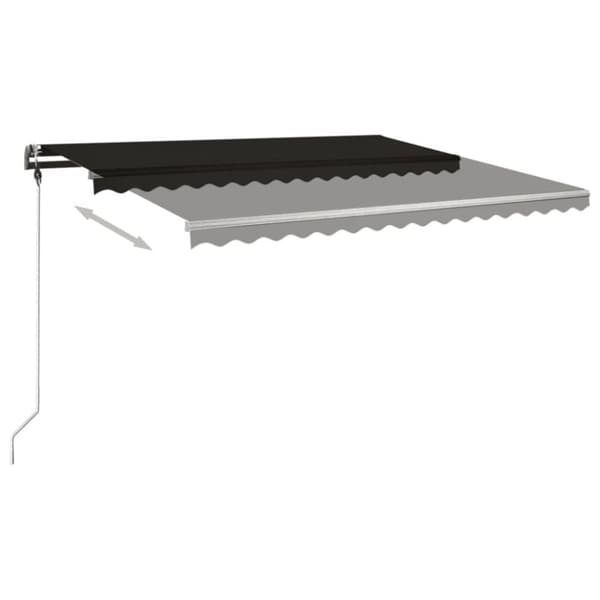 vidaXL Vapaasti seisova sisäänkelattava markiisi 400x300cm antrasiitti -  Markiisit