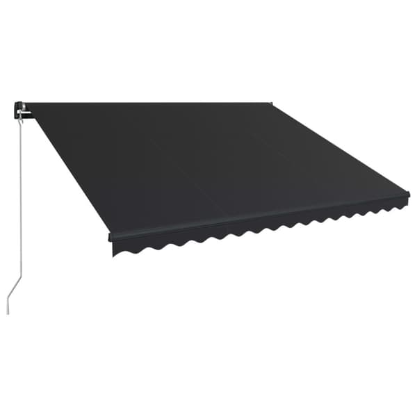vidaXL Markis manuellt infällbar med LED 400x300 cm antracit -  Markiser